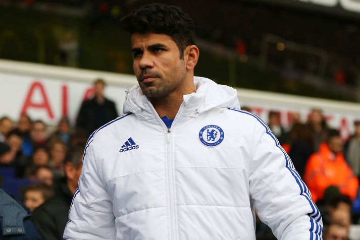 Diego Costa var ekki til friðs í dag.