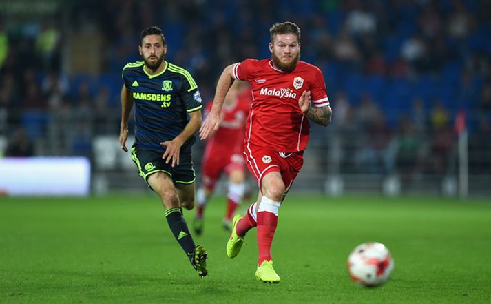 Aron Einar er fastamaður í liði Cardiff.