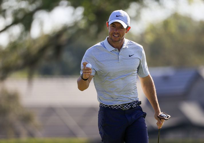 Rory McIlroy er á toppi PGA-mótaraðarinnar sem stendur.