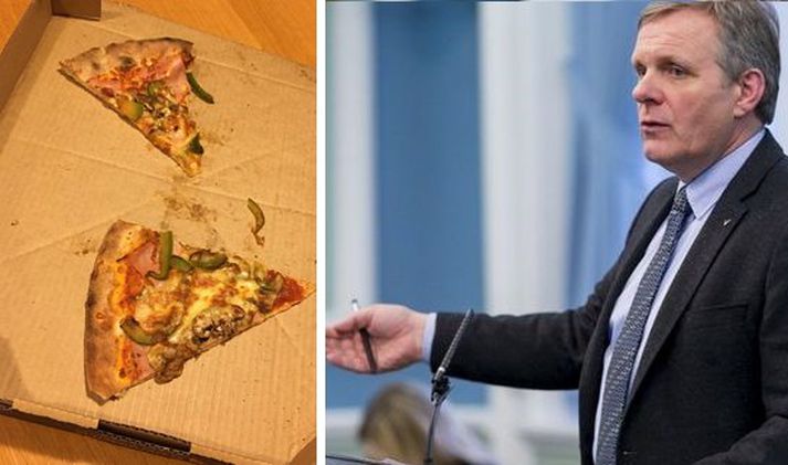Bjarni Benediktsson birti mynd af umræddri pítsu.