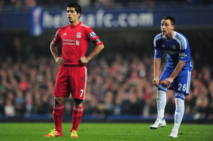 John Terry og Luis Suarez.