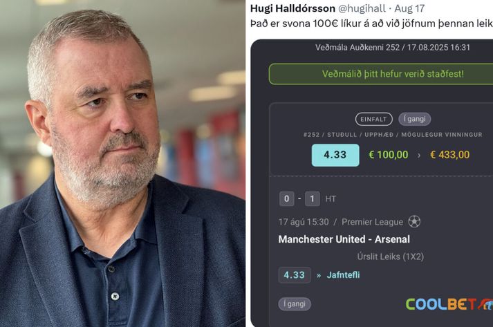 Formaðurinn Kristinn Albertsson segir það vægast sagt óheppilegt að Hugi Halldórsson, sem situr í stjórn KKÍ, auglýsi ólöglega, erlenda veðmálasíðu.