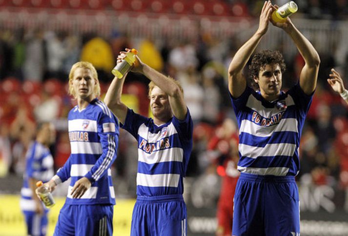 Leikmenn FC Dallas fagna í nótt.