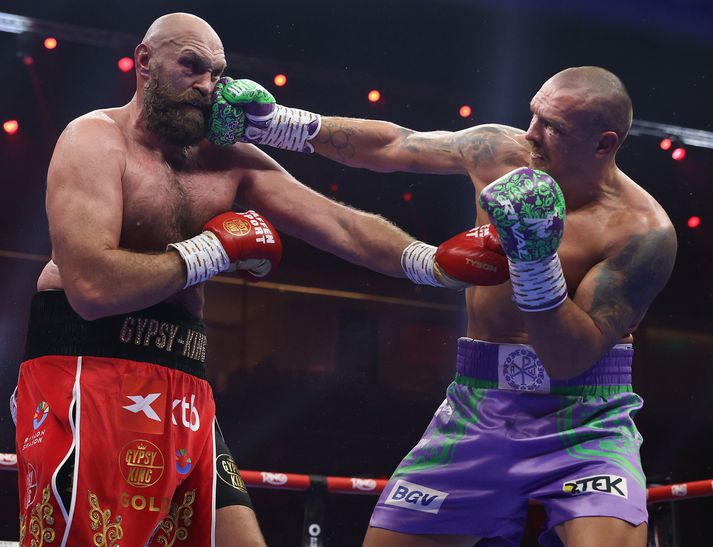 Tyson Fury í bardaganum gegn Oleksandr Usyk 21. desember í fyrra. Svo virðist sem það hafi verið síðasti bardaginn á ferli Furys.