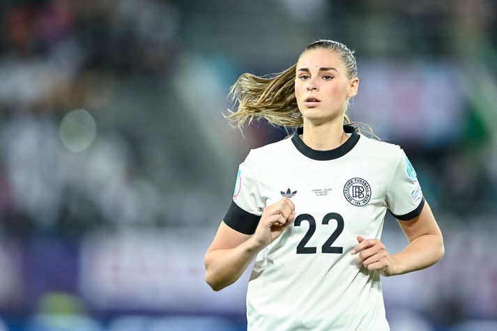 Germany v Poland - UEFA Womens EURO 2025 Group C St.Gallen, Switzerland - July 4: Jule Brand of Germany looks on during the UEFA Womens EURO 2025 Group C match between Germany and Poland at St.Gallen Arena on July 4, 2025 in St.Gallen, Switzerland. (Photo by Harry Langer/DeFodi Images/DeFodi via Getty Images)