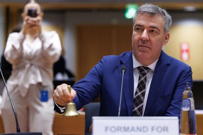 Lars Aagaard, umhverfisráðherrra Danmerkur, stýrði fundi evrópusku umhverfisráðherrann í Brussel en Danir fara nú með formennsku í ráðherraráði Evrópusambandsins.