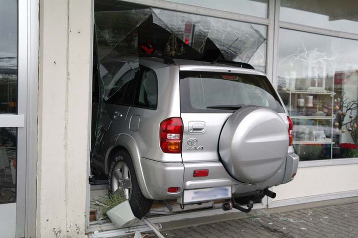 Frá vettvangi á Akureyri.