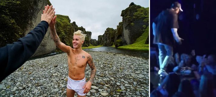 Justin Bieber kom á dögunum til Íslands.