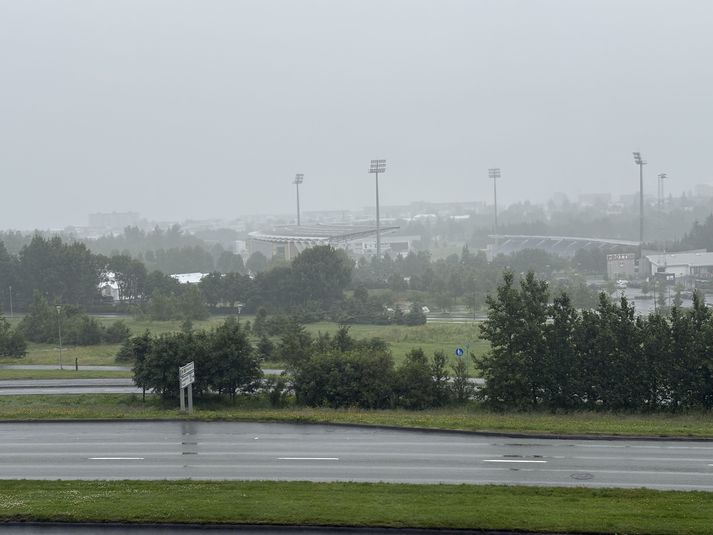 Útsýnið yfir Laugardal í Reykjavík er keimlíkt því sem það var í gær og daginn áður. Og dagana þar á undan. 