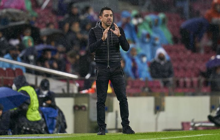 Xavi var að stýra Barcelona í fyrsta skipti í Meistaradeild Evrópu í kvöld.