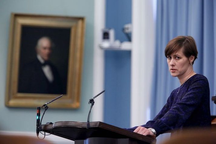 Brynhildur Pétursdóttir, þingmaður Bjartrar framtíðar, furðar sig á ræðu Gunnars Braga Sveinssonar utanríkisráðherra.