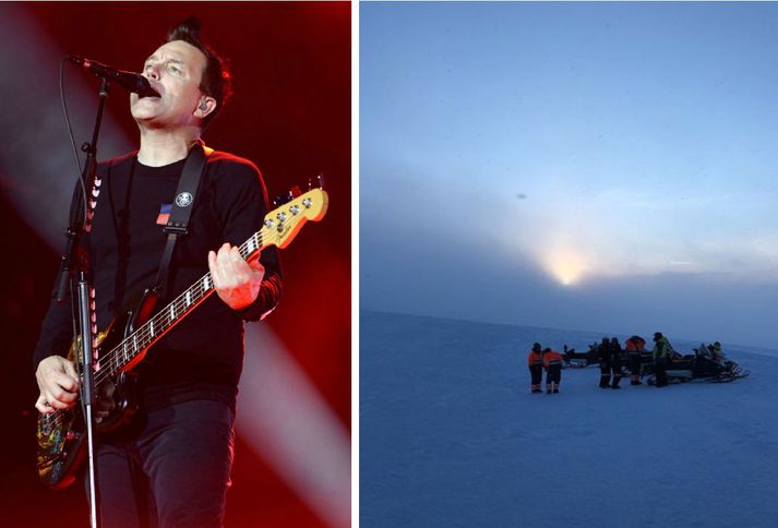 Bassaleikarinn skrapp upp á jökul skömmu fyrir áramót.
