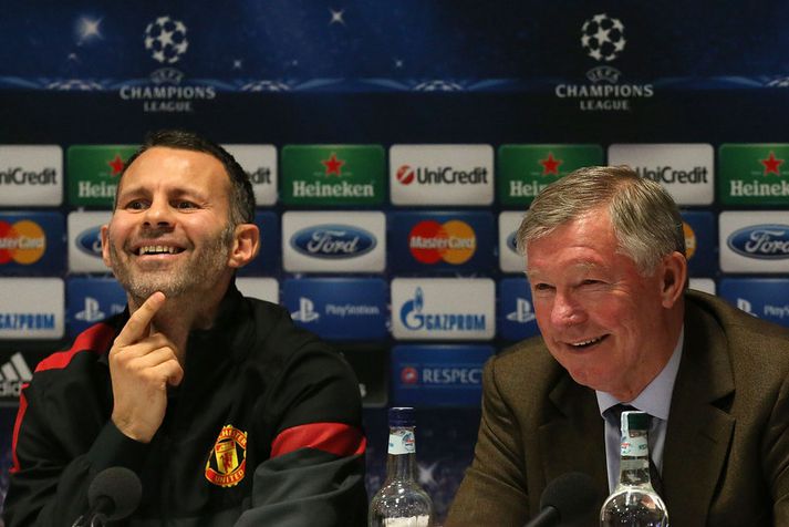 Ryan Giggs og Alex Ferguson.