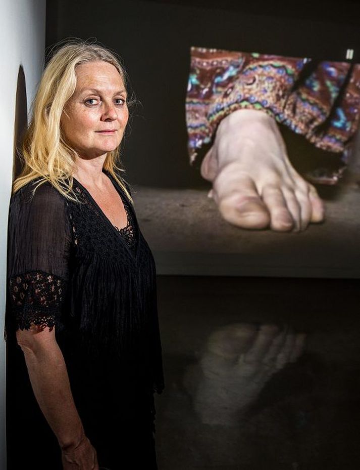 "Ég var svolítið efins um að þetta myndi hafast, en það tókst,“ segir Arna um eitt vídeóverkanna sem er algerlega nýtt.