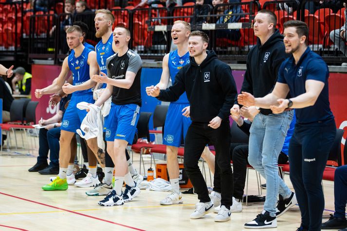 Stjörnumenn fögnuðu sigrinum að leik loknum