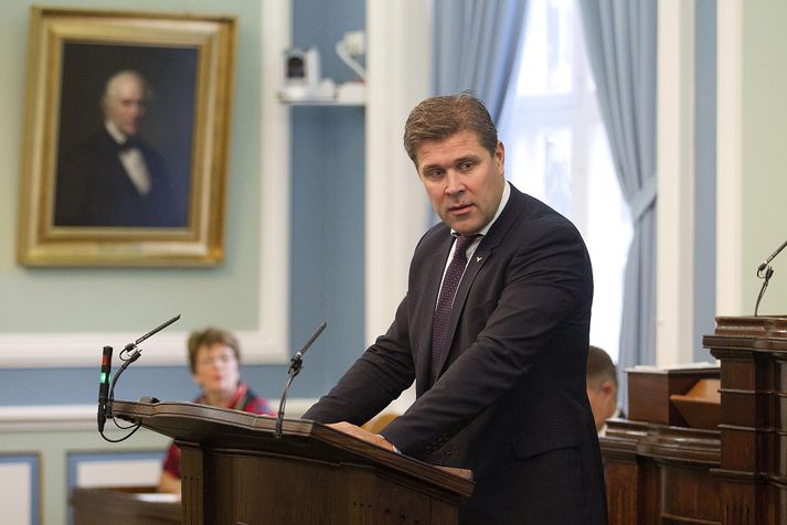 Bjarni Benediktsson, fjármálaráðherra, mælir fyrir fjárlagafrumvarpinu á Alþingi í dag.