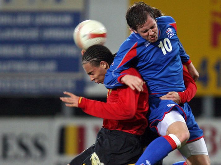 Kjartan Henry Finnbogason í leik með 21 árs landsliðinu.þ