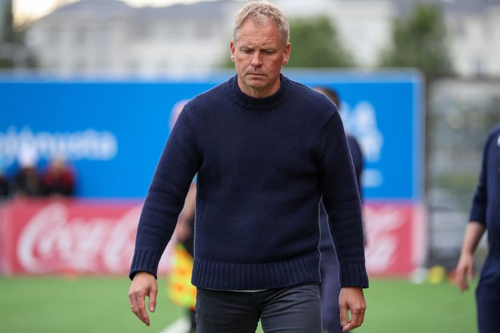 Óskar var í gríðarlöngu viðtali eftir leik.
