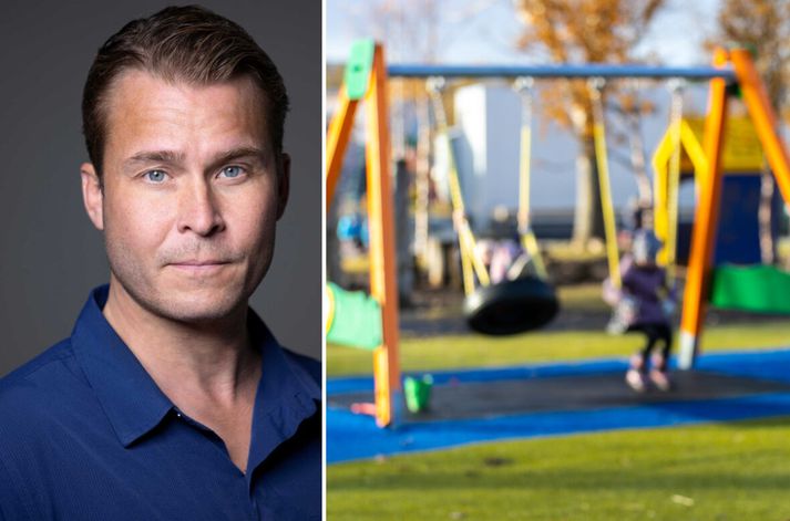 Þorvaldur Davíð Kristjánsson, leikari og faðir í Reykjavík.