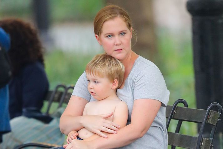 Amy Schumer og sonur hennar Gene David.