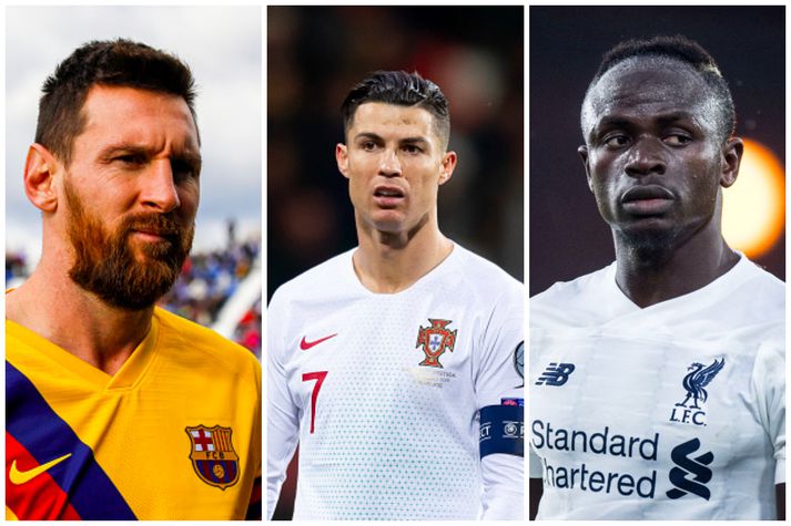 Messi, Ronaldo og Mane eru á listanum.