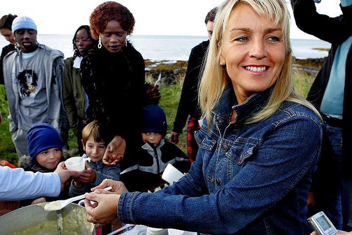 Sigríður Arnardóttir. Ferðin til Kenía var Sirrý minnistæð en þátturinn hennar Fólk tók þátt í vel heppnaðri söfnun á vegum UNICEF.