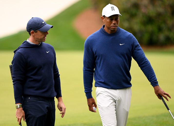  Rory McIlroy og Tiger Woods hafa verið miklir vinir en nú er samband þeirra sagt hafa breyst.