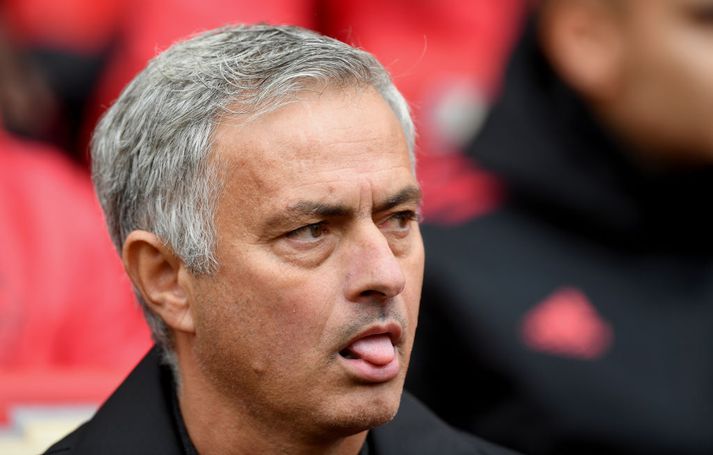 Mourinho var pirraður á hliðarlínunni í gær