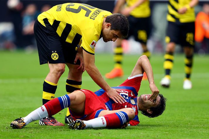 Javi Martinez var sárkvalinn í gær.