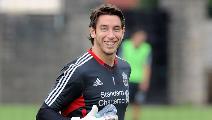 Brad Jones, markvörður hjá Liverpool.