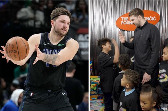 Luka Doncic, ein stærsta körfuboltastjarna heims, hefur síðustu ár glatt börn í aðdraganda jólanna.