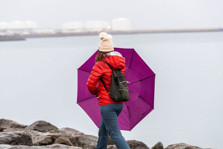 Lægðin sem nálgast frá Grænlandi mun stjórna veðrinu næstu daga og hreyfist hún norðaustur yfir landið á morgun og hinn. Þá má búast við vaxandi rigningu um allt land að sögn veðurfræðings á Veðurstofu Íslands.