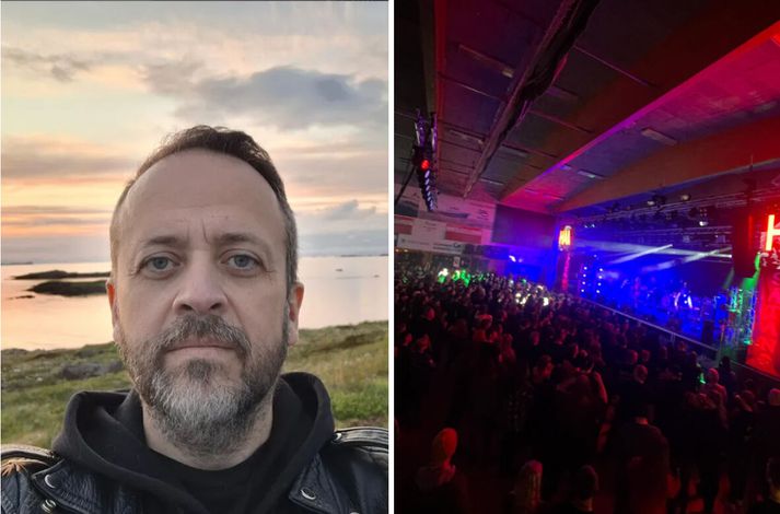 Gísli Sigmundsson er einn skipuleggjenda hátíðarinnar. Myndin hægra megin er frá hátíðinni í fyrra, þegar HAM tróðu upp við mikinn fögnuð.