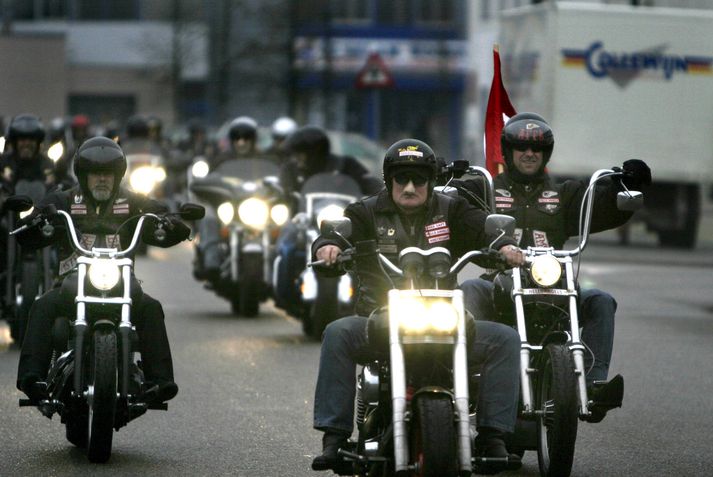 Mótorhjólagengið Hells Angels er alræmt fyrir glæpastarfsemi, þessir eru úr Hollandsdeild samtakanna.