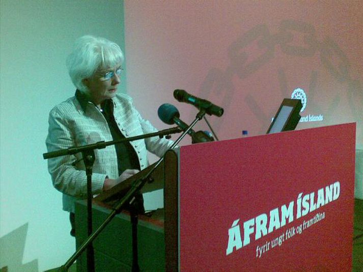 Jóhanna Sigurðardóttir flutti ræðu á ársfundi ASÍ í morgun.