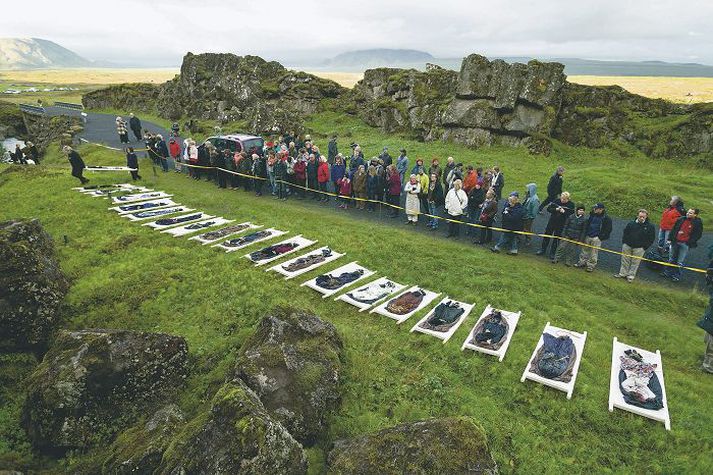 Hápunktur sýningar á verkum Rúríar í Listasafni Íslands er myndband af tilfinningaþrungnum gerningi í Almannagjá, að mati Ásmundar Ásmundssonar.