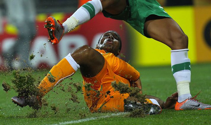 Drogba í fyrstu umferðinni, gegn Portúgal.