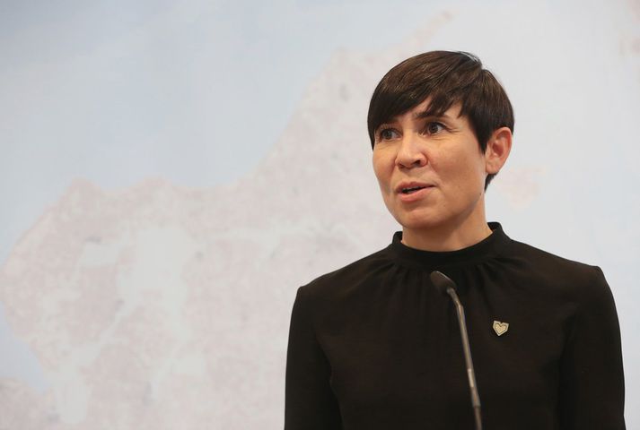 Ine Eriksen Søreide, utanríkisráðherra Noregs, opinberaði aðkomu Rússlands á blaðamannafundi í dag og sagði mikilvægt að draga ráðamenn þar til ábyrgðar.