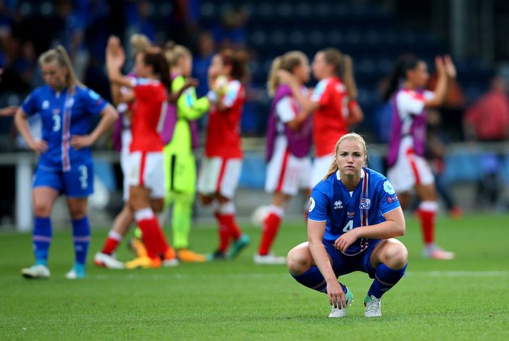 Glódís Perla gat ekki leynt vonbrigðum sínum frekar en nokkur annar á Tjarnarhæðinni í kvöld eftir 2-1 tapið gegn Sviss.