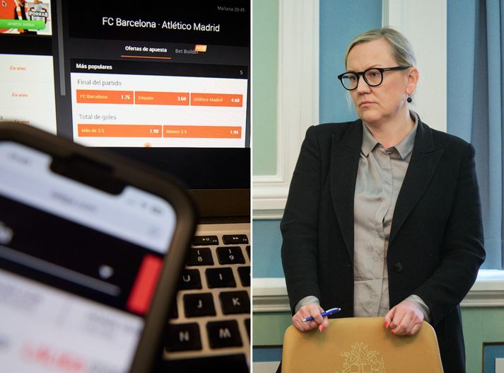 Þorbjörg Sigríður Gunnlaugsdóttir, dómsmálaráðherra, segir þrjár leiðir í raun færar til að bregðast við aukinni veðmálastarfsemi hér á landi.