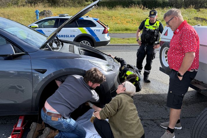 Frá björgunaraðgerð dagsins.