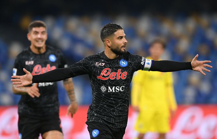 Lorenzo Insigne skoraði tvö mörk af vítapunktinum í kvöld.