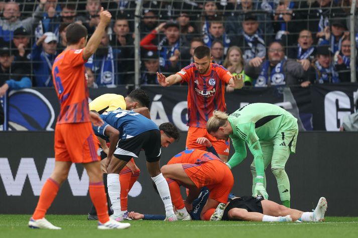 Nikola Katic var mjög fljótur að hugsa þegar Joel Grodowski lá meðvitundarlaus í grasinu.