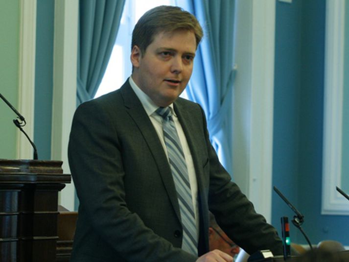 Sigmundur Davíð Gunnlaugsson, formaður Framsóknarflokksins, mælti fyrir tillögunni í dag.