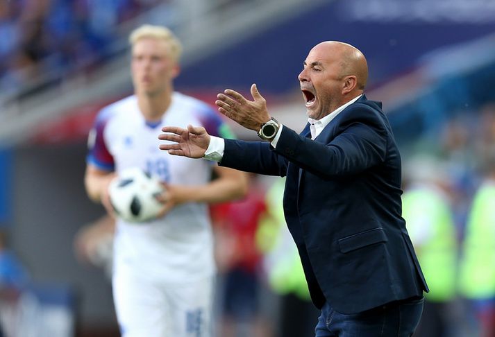 Jorge Sampaoli í leiknum á móti Íslandi.