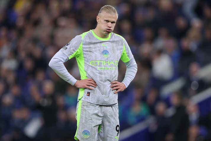 Erling Haaland eftir að Manchester City lenti undir í leik kvöldsins