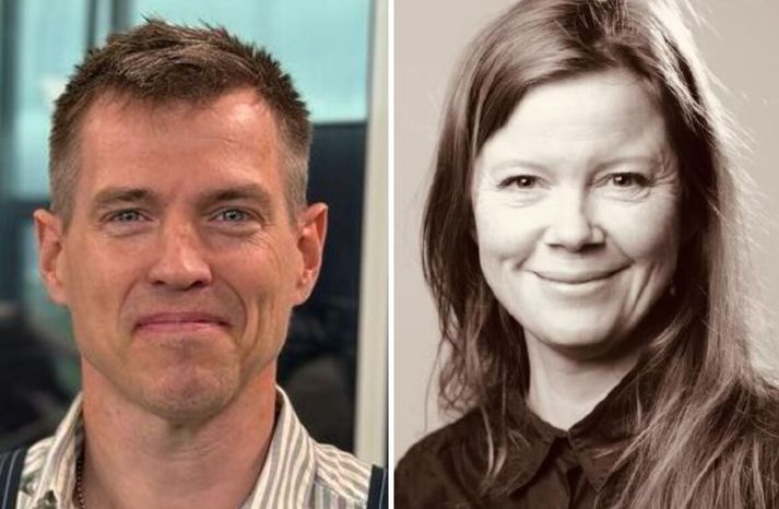 Til vinstri er Sæþór Benjamín Randalsson formaður framkvæmdastjórnar Sósíalistaflokksins og til hægri Sara Stef Hildardóttir starfandi gjaldkeri Vorstjörnunnar. 