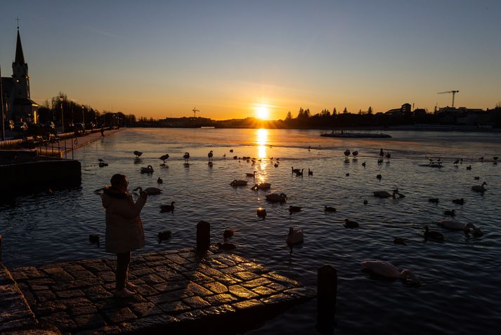 Meðalhiti í Reykjavík í nóvember var 2,4 stig og er það 1,2 stigum yfir meðallagi áranna 1961 til 1990, en -0,3 stigum undir meðallagi síðustu tíu ára.