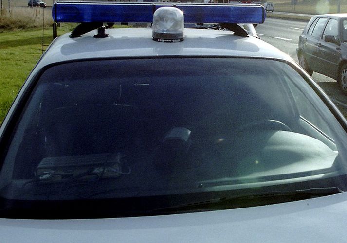 Daninn slapp með skrekkinn að sögn lögreglunnar. Mynd/ Hilli.