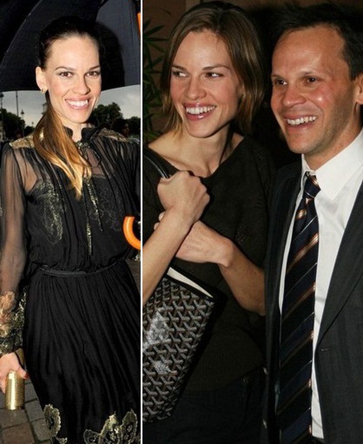 Hilary Swank og John Campisi á meðan allt lék í lyndi.